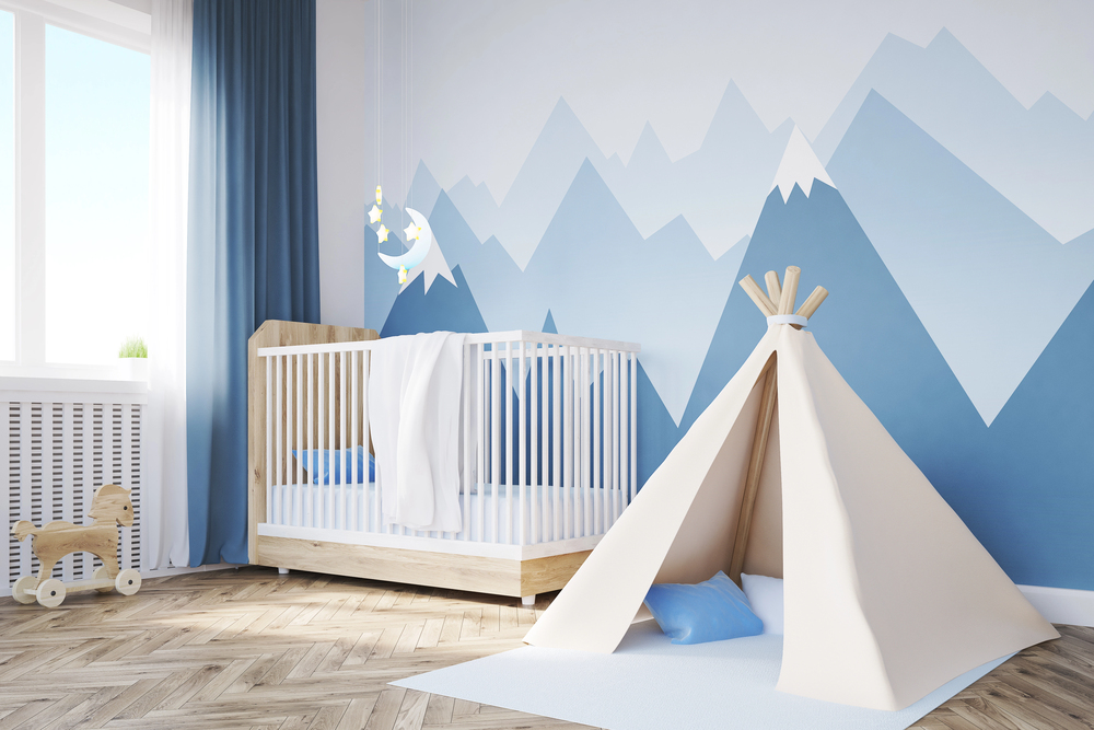 Comment peindre des triangles dans une chambre de bébé Comment peindre des triangles dans une chambre de bébé
